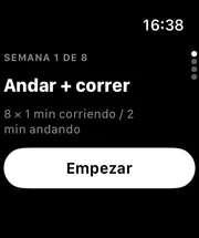 La sesión de hoy en el Apple Watch